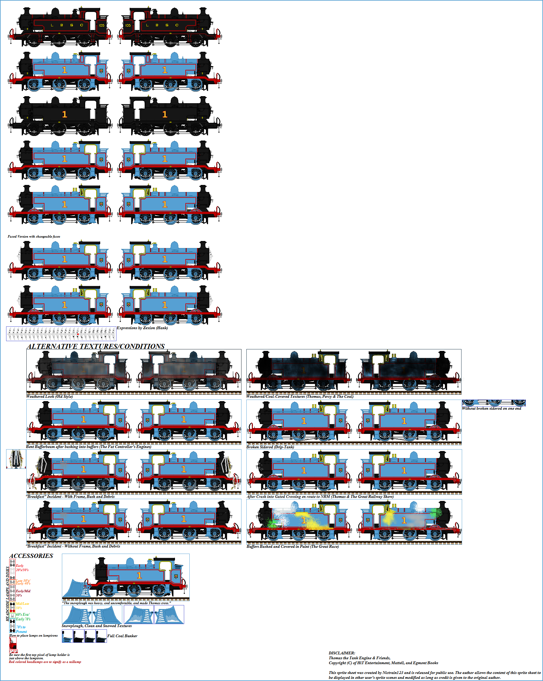 NWR No. 1 ''Thomas'' Deluxe Sprite Sheet, 2016 by Nictrain123 on DeviantArt