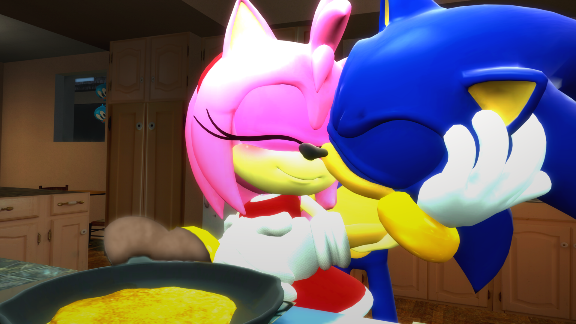 Sonic and Amy ~ First kiss. (By Kaji-Tanii) : r/SonicTheHedgehog