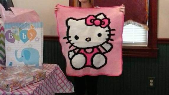 Crocheted Hello Kitty Baby Blanket By Yarnshmarn On Deviantart Crocheted Hello Kitty Baby Blanket By Yarnshmarn On Deviantart