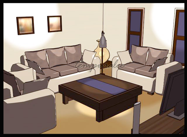 Living room cartoon version by ARCHITEMPURA on DeviantArt