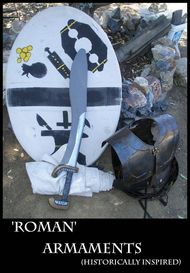 Roman Inspired Falcata, Shield, and Armor by BanesArmory on DeviantArt