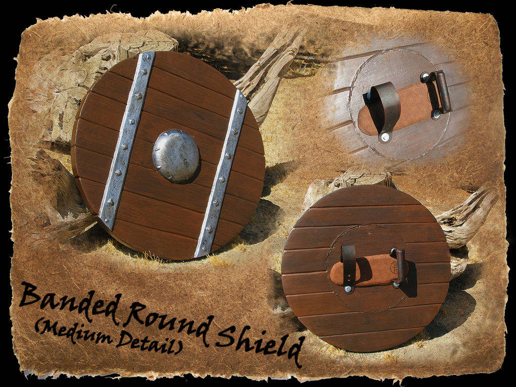 Banded Round Shield MD by BanesArmory on DeviantArt