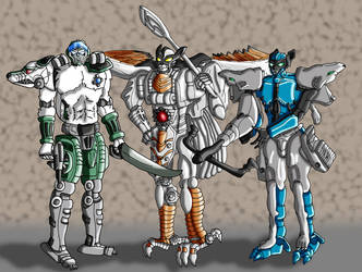 Beast Wars wolf characters by Wing-Saber