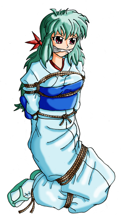 Yukina tied up. Colored.