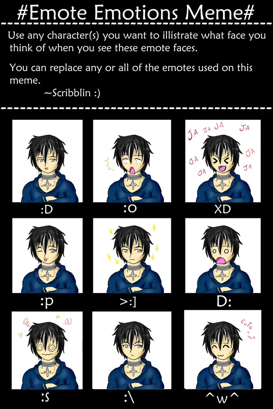 Emote Emotions Meme by Heart-tsukikage on DeviantArt