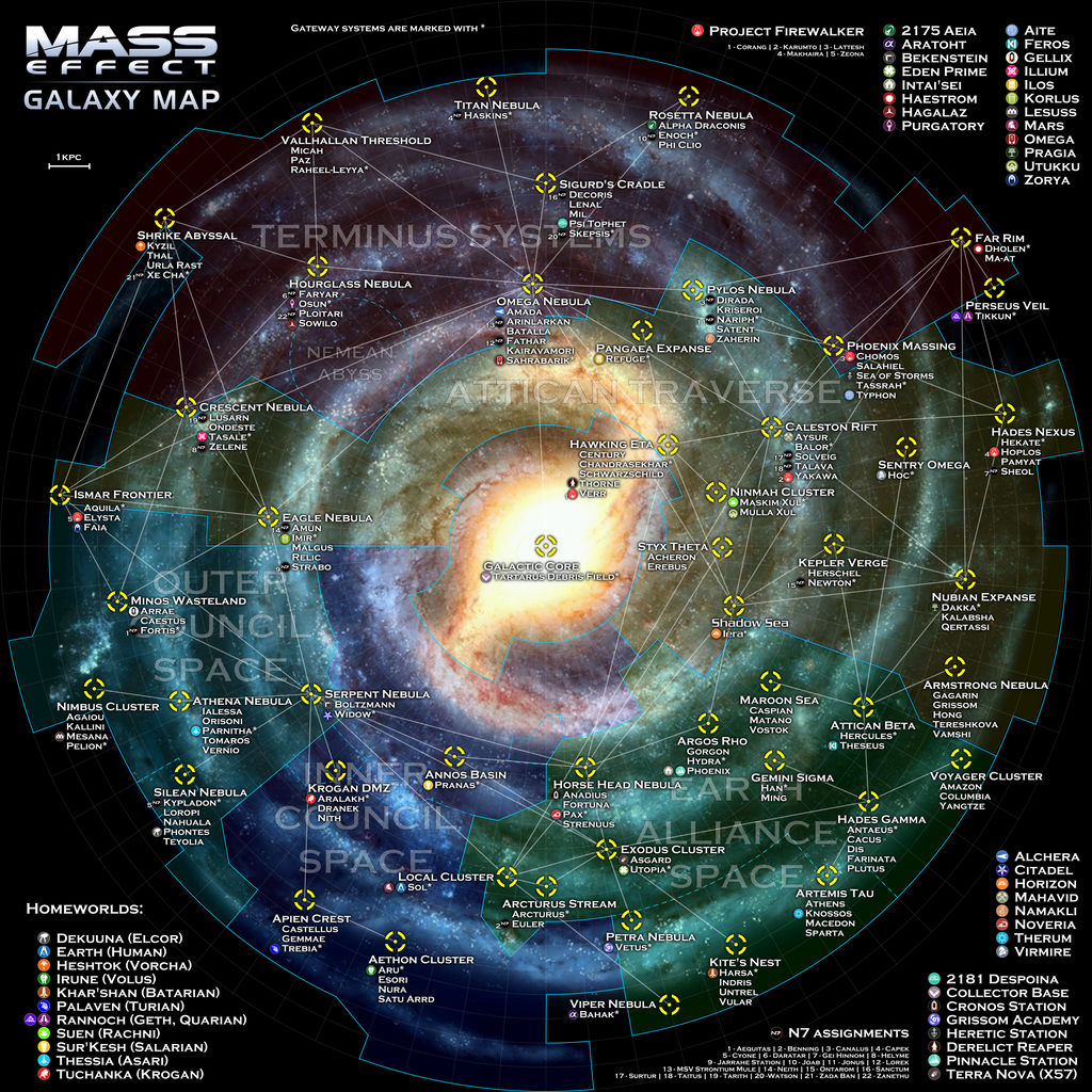 Mass Effect Galaxy Map