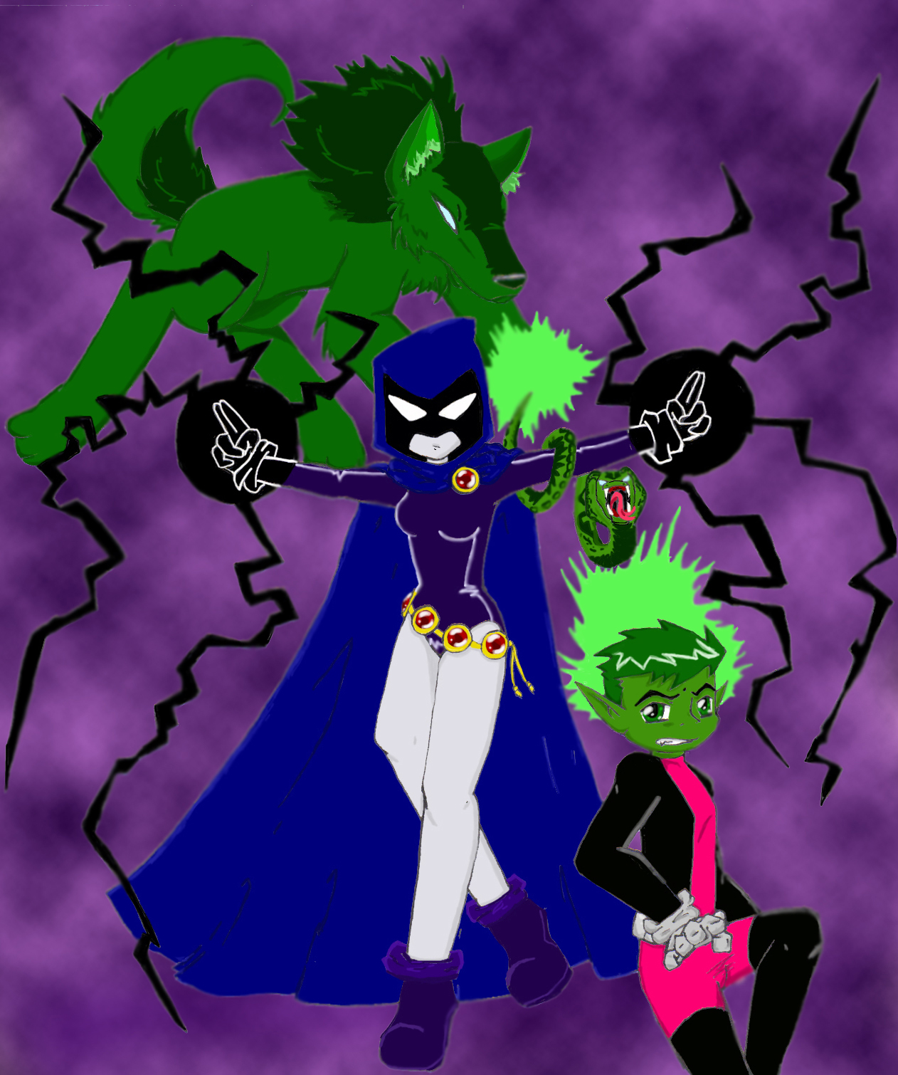 Raven...Beast Boy...GO