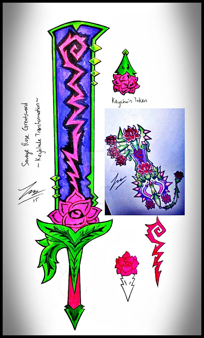 Savage Rose Greatsword - Keyblade Transformation - by ExusiaSword on ...