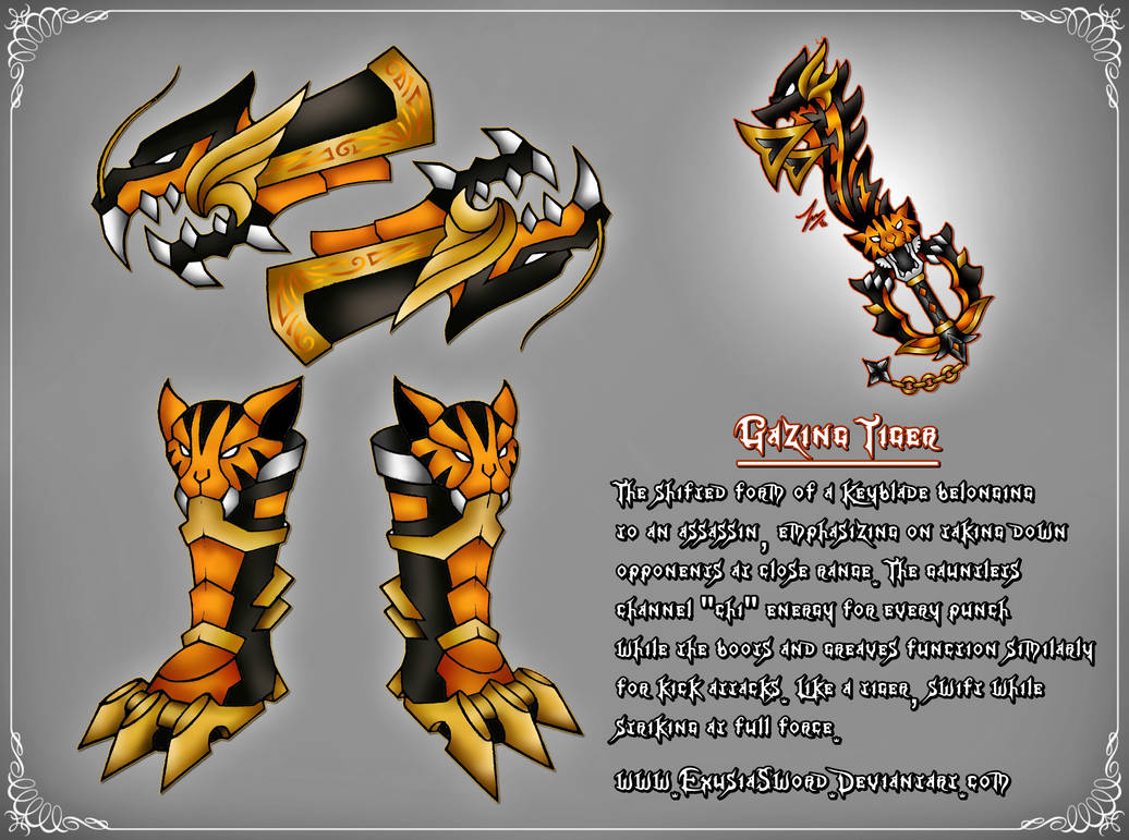 Gazing Tiger Keyblade Transformation (2017) by ExusiaSword on DeviantArt