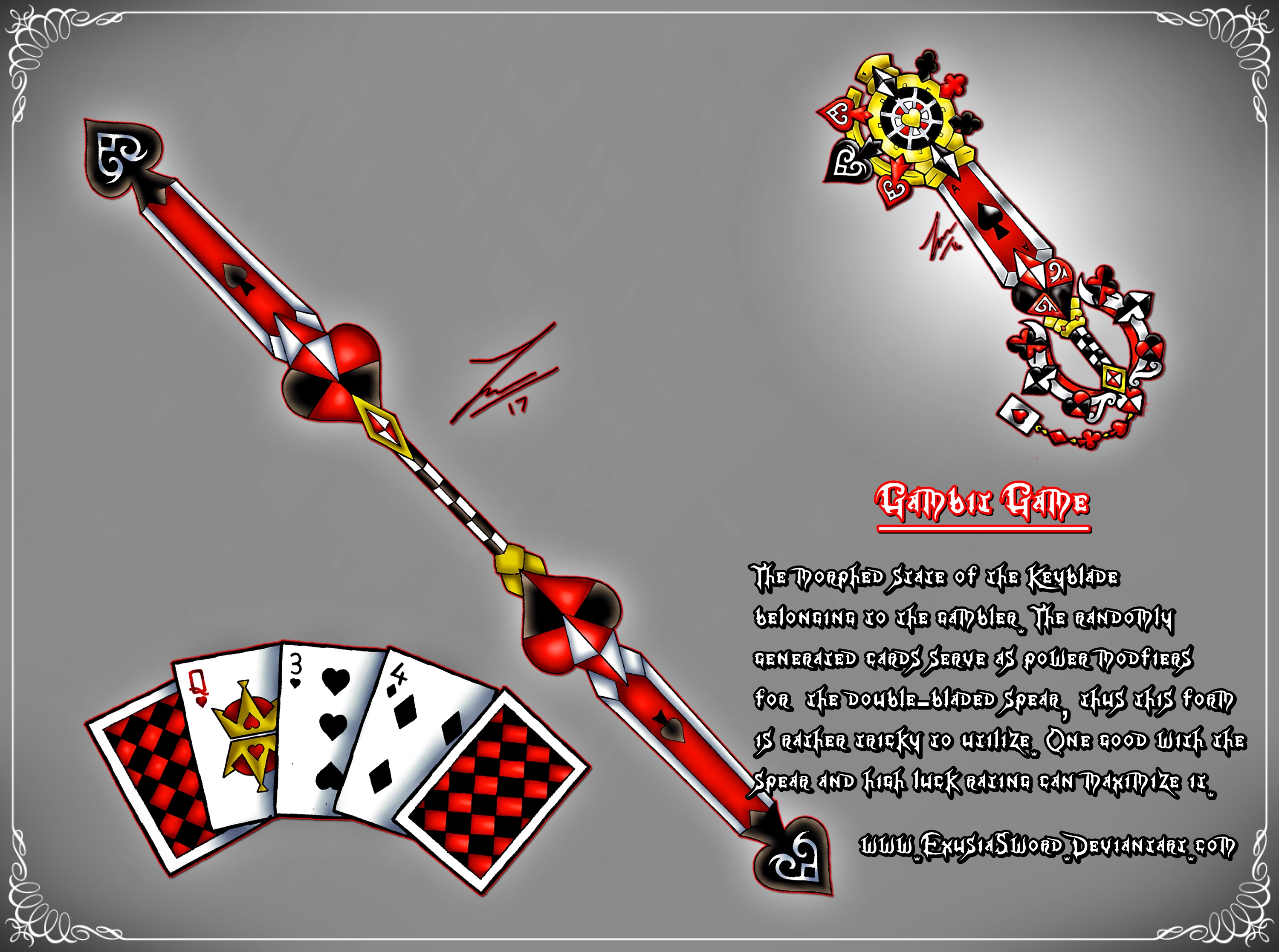 Gambit Game Keyblade Transformation (2017) by ExusiaSword on DeviantArt
