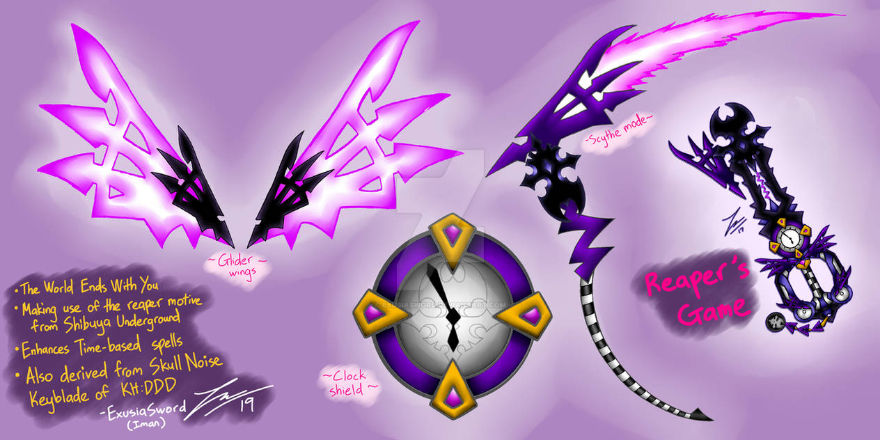 Reaper's Game Keyblade Transformation (2019) by ExusiaSword on DeviantArt