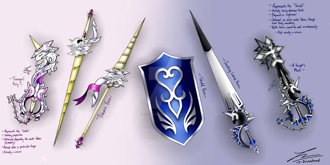 Twin Unicorn Keyblade Transformation by ExusiaSword on DeviantArt