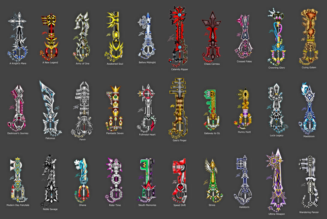 Keyblades Compilation 2019 by ExusiaSword on DeviantArt