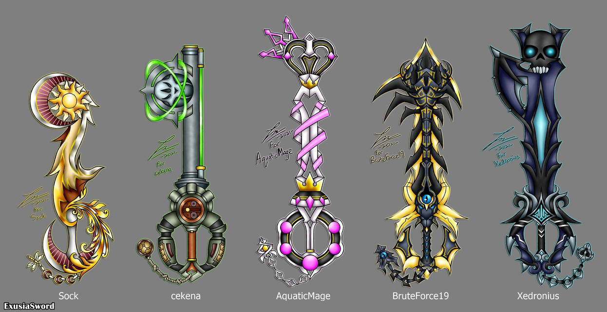 July Keyblade Commissions (2021) by ExusiaSword on DeviantArt