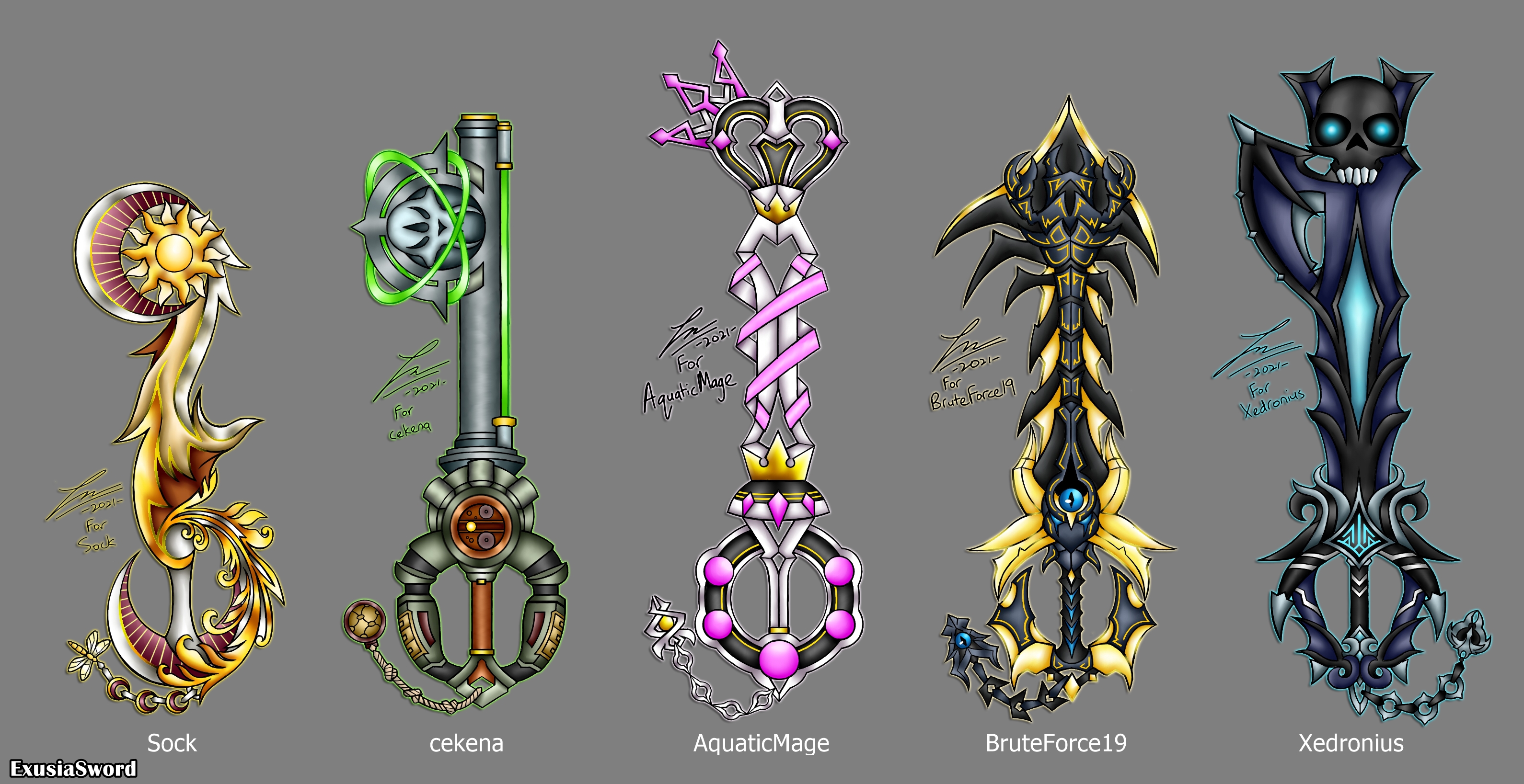 July Keyblade Commissions (2021) by ExusiaSword on DeviantArt