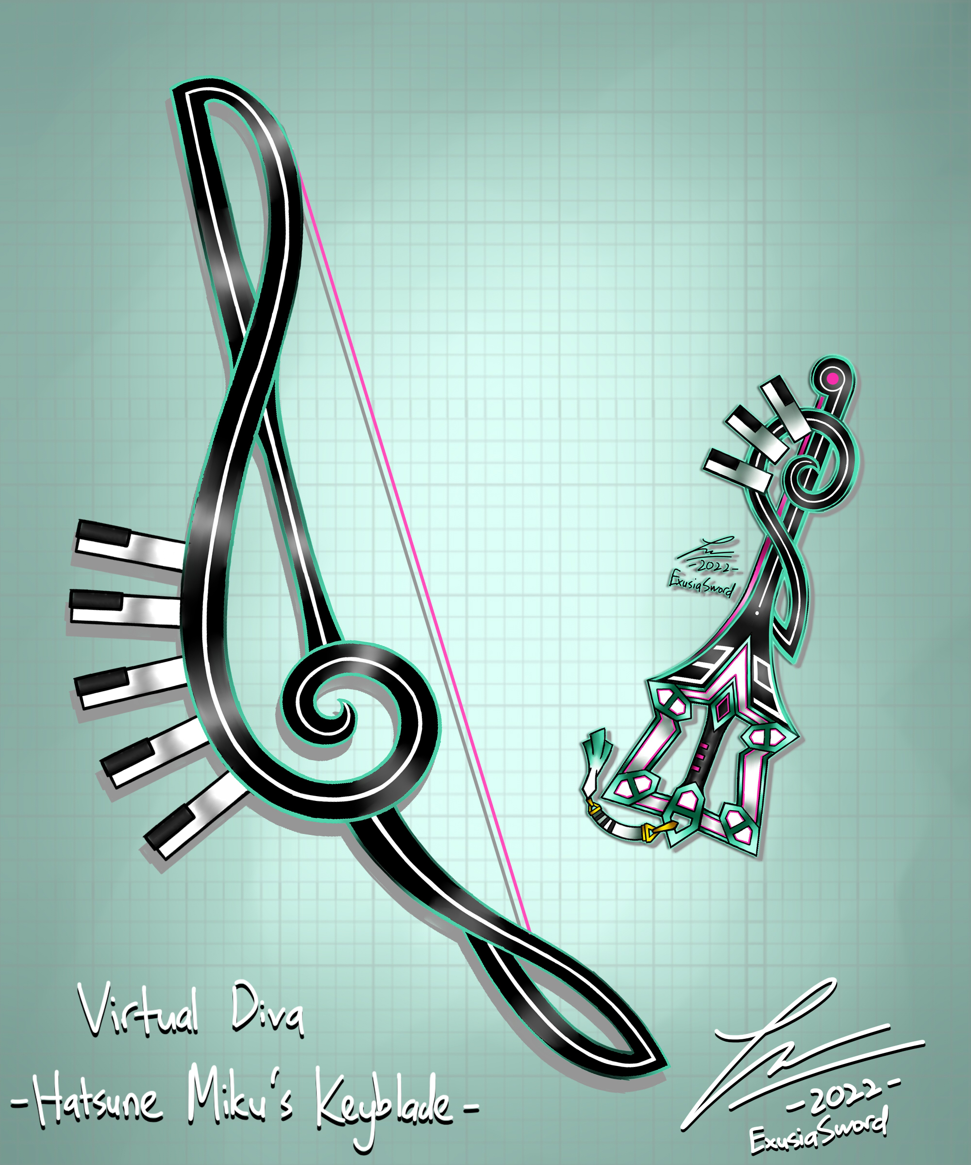Virtual Diva Keyblade Formchange by ExusiaSword on DeviantArt