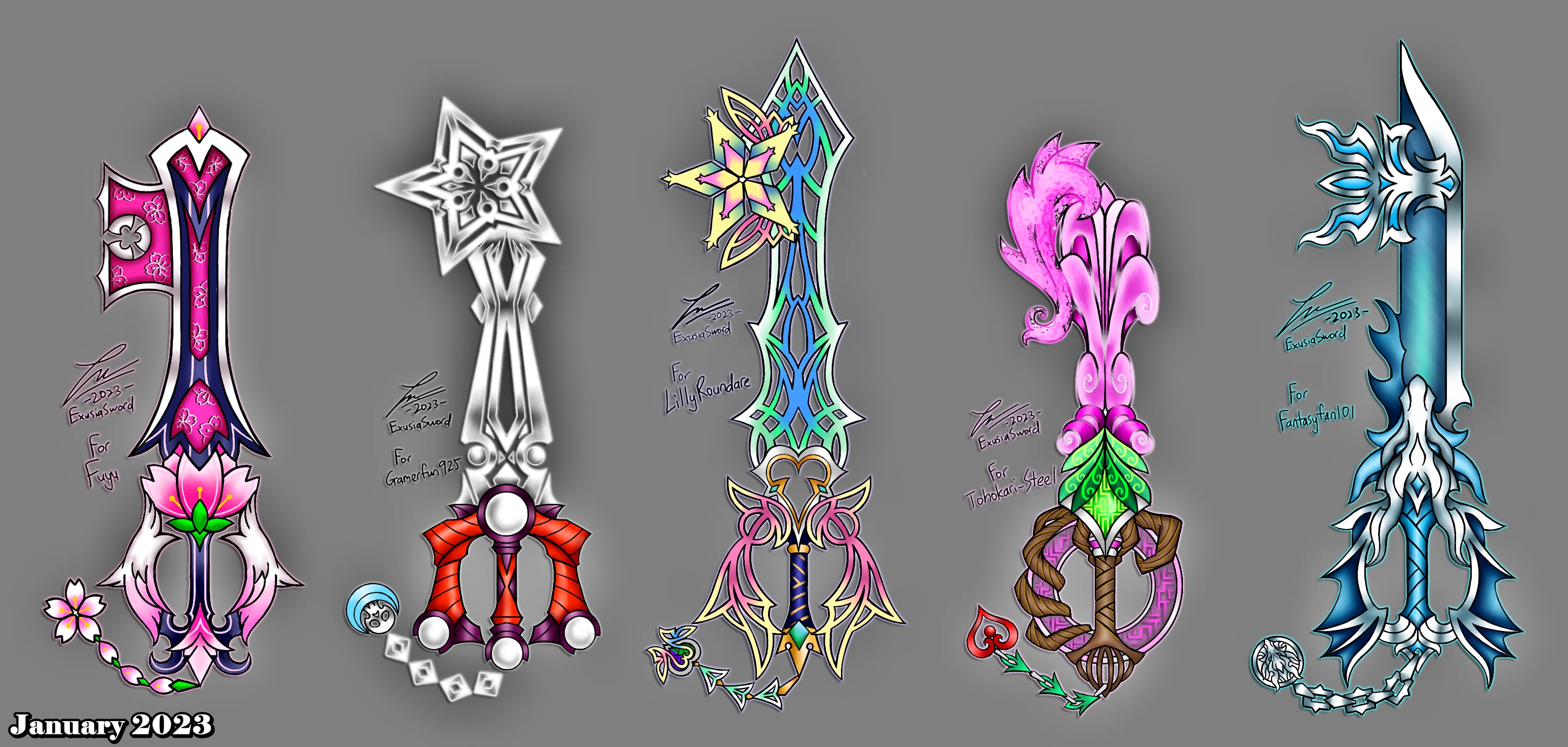 Small Keyblade January 2023 Keyblades Commission by ExusiaSword on DeviantArt