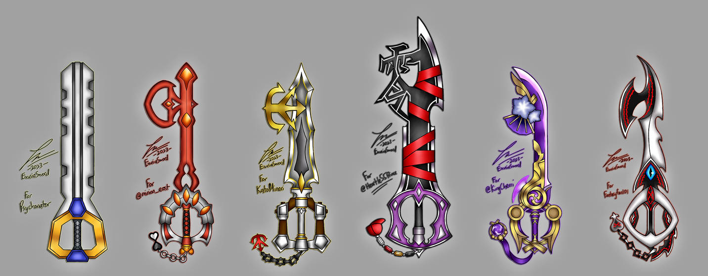 February 2023 Keyblade Compilation by ExusiaSword on DeviantArt