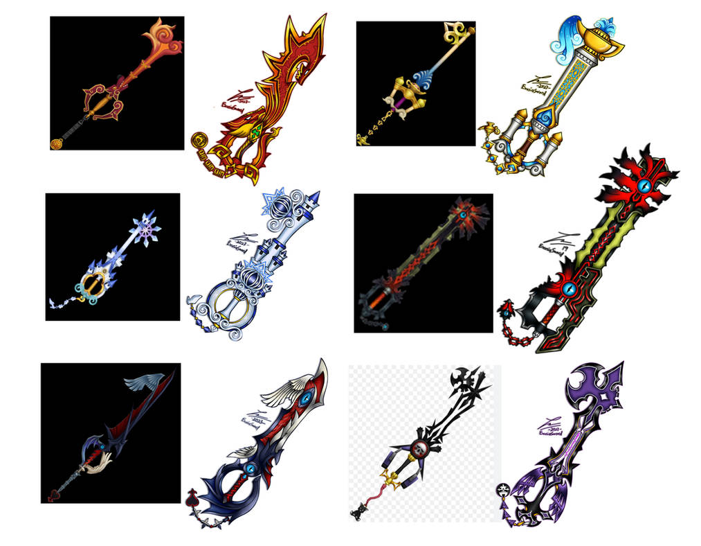 Keyblades Vs How You Draw Them 2 by ExusiaSword on DeviantArt