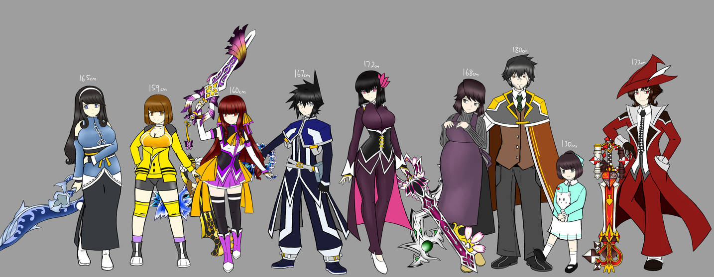 Random Character Height Assortment by ExusiaSword on DeviantArt