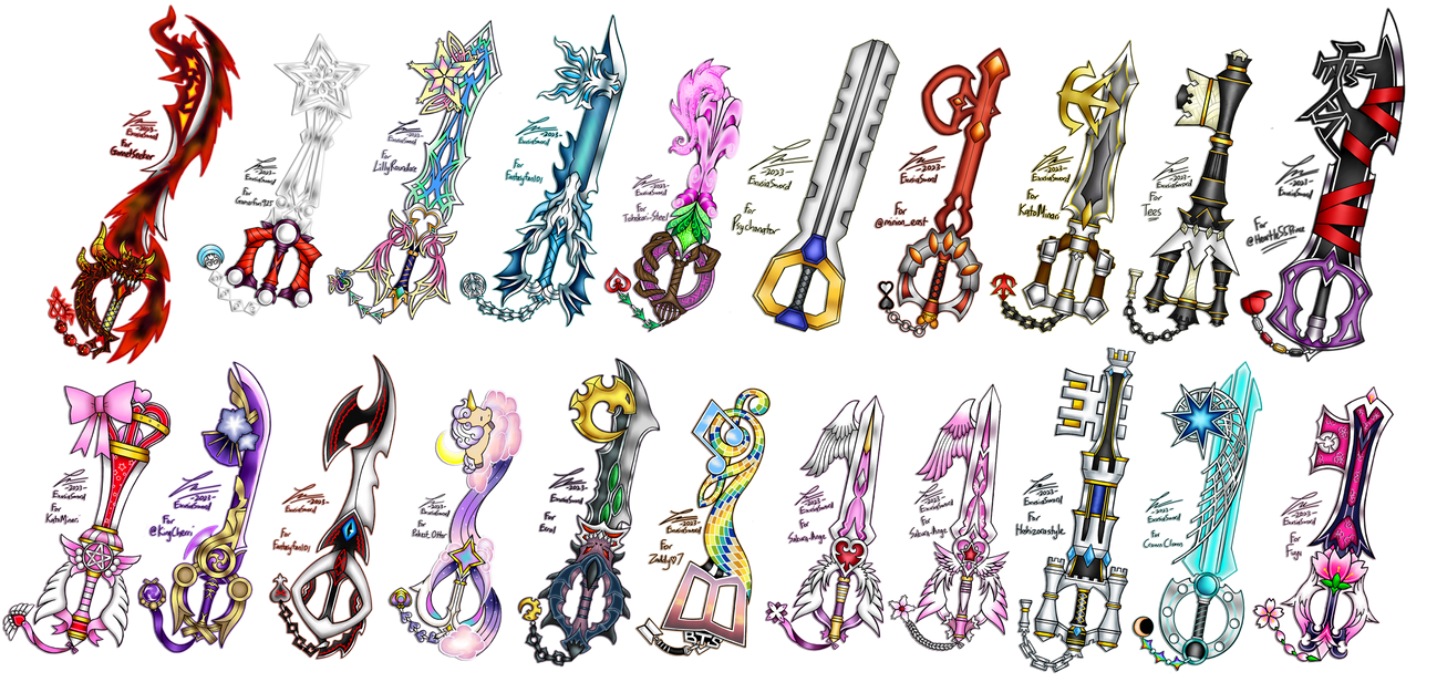 2023 Keyblade Commissions by ExusiaSword on DeviantArt