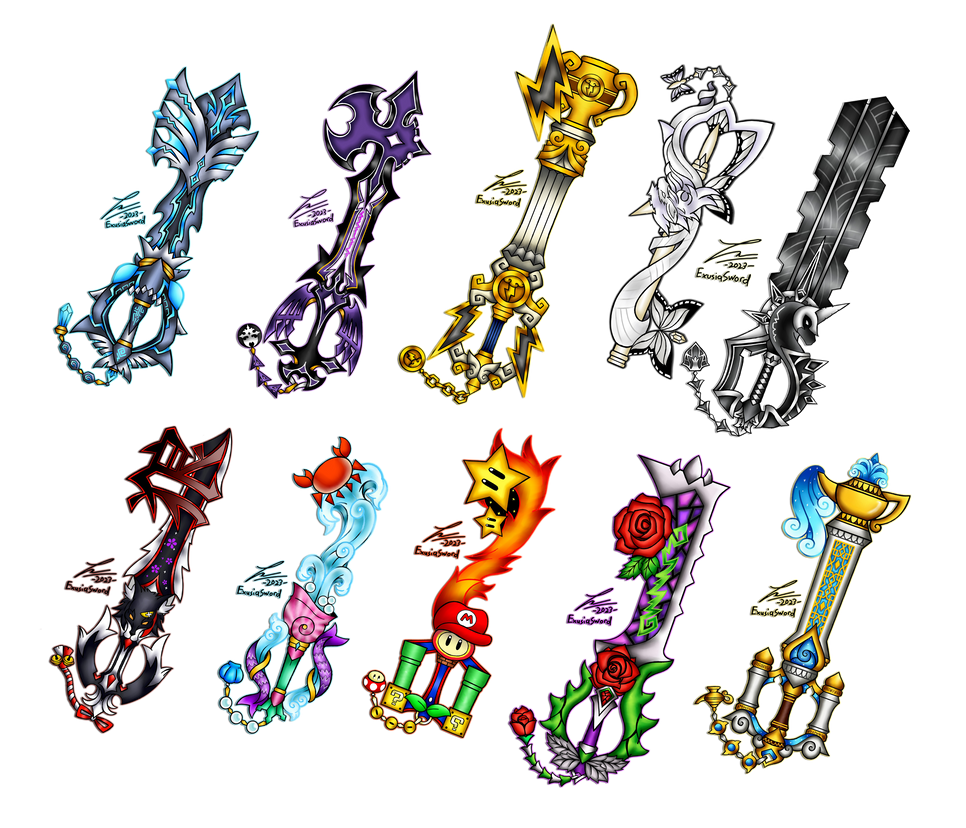 August 2023 Keyblades by ExusiaSword on DeviantArt
