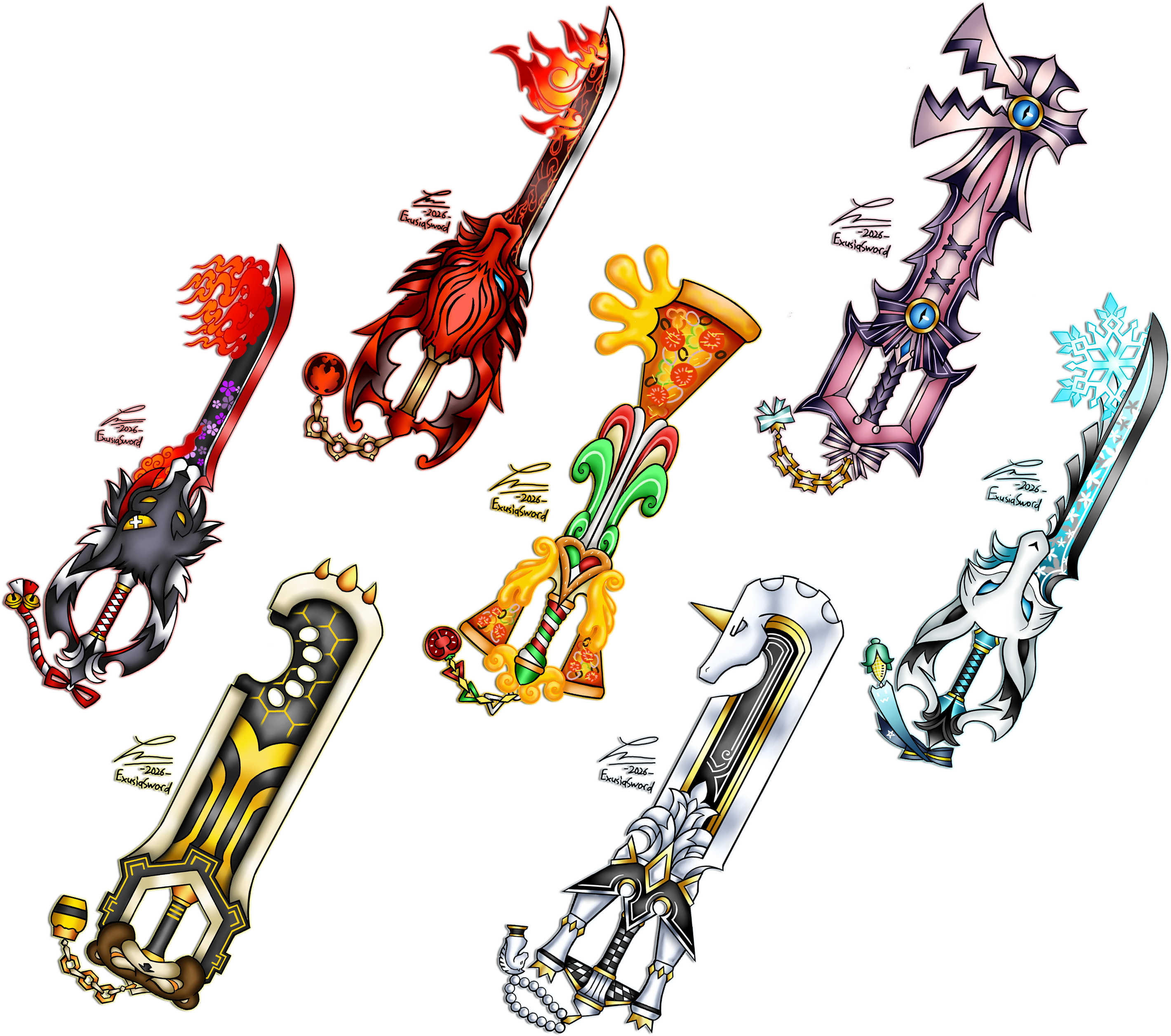 January 2026 Keyblades by ExusiaSword on DeviantArt