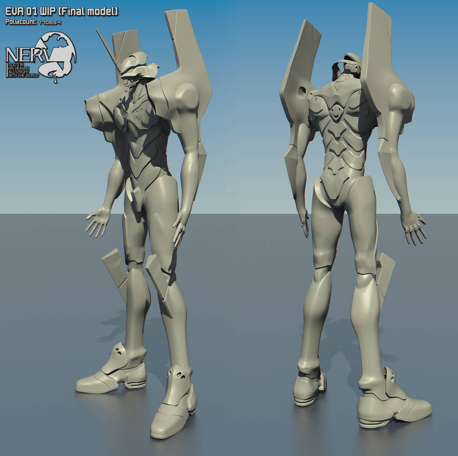 Eva Model 3 EVA 01 3D WIP - Final Model by MMalkavian on DeviantArt