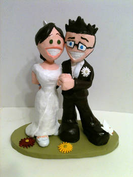 Wedding Cake Topper - Front