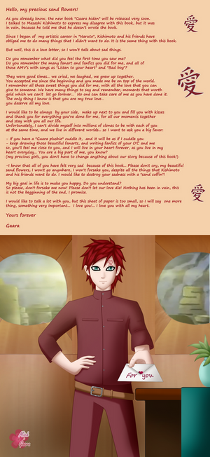A love letter from Gaara To All his fangirls