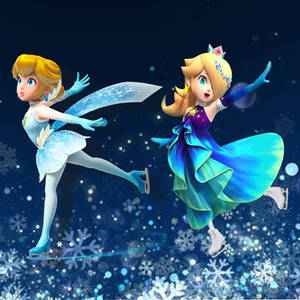 Figure Skater Peach and Aurora Rosalina 