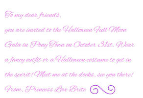 Invite to The Halloween Full Moon Gala