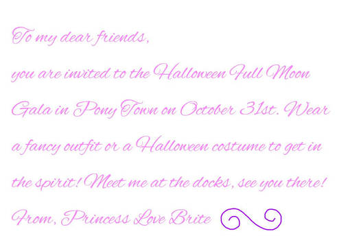 Invite to The Halloween Full Moon Gala