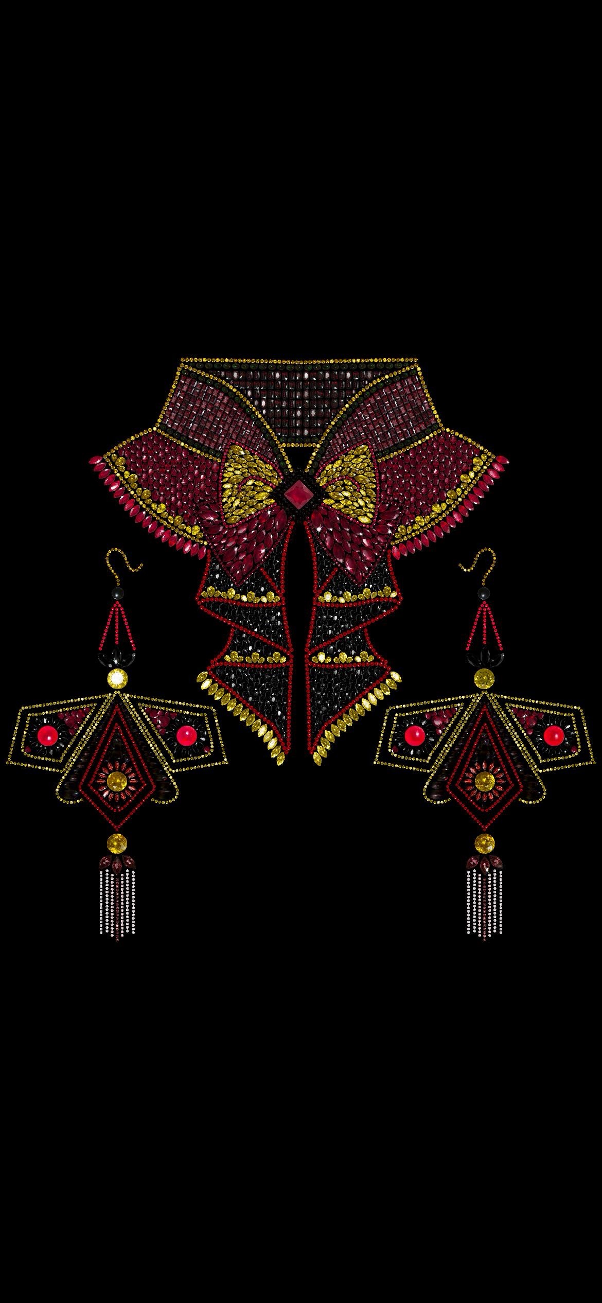 Fancy Collar and Earrings