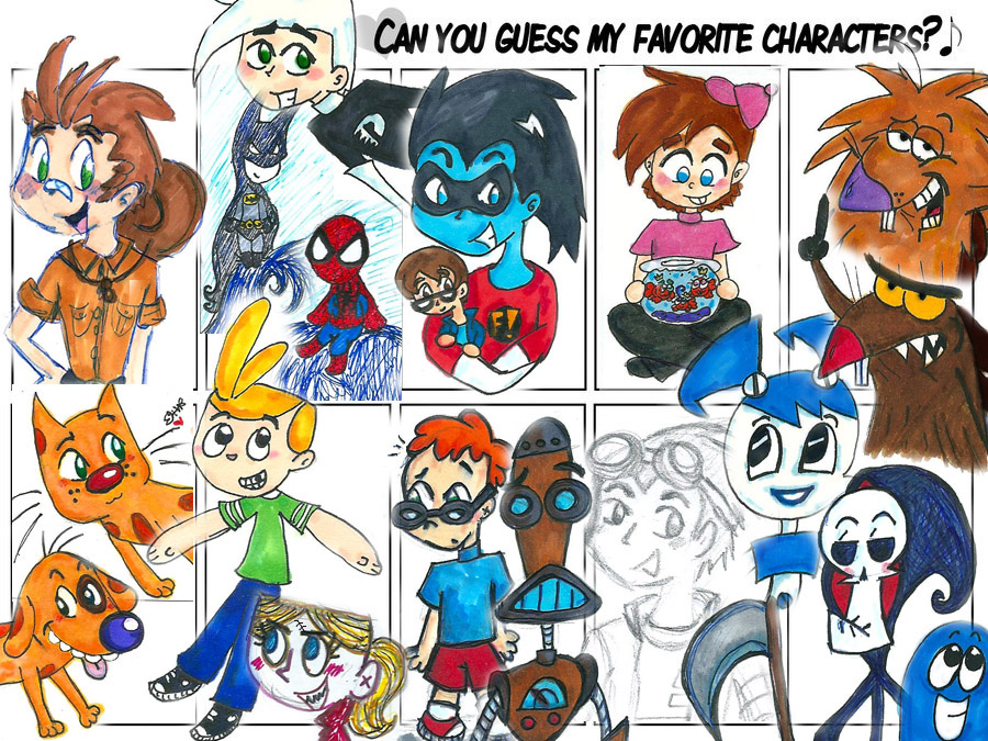 Fave Cartoon Anime Characters Meme by Kittychan2005 on DeviantArt