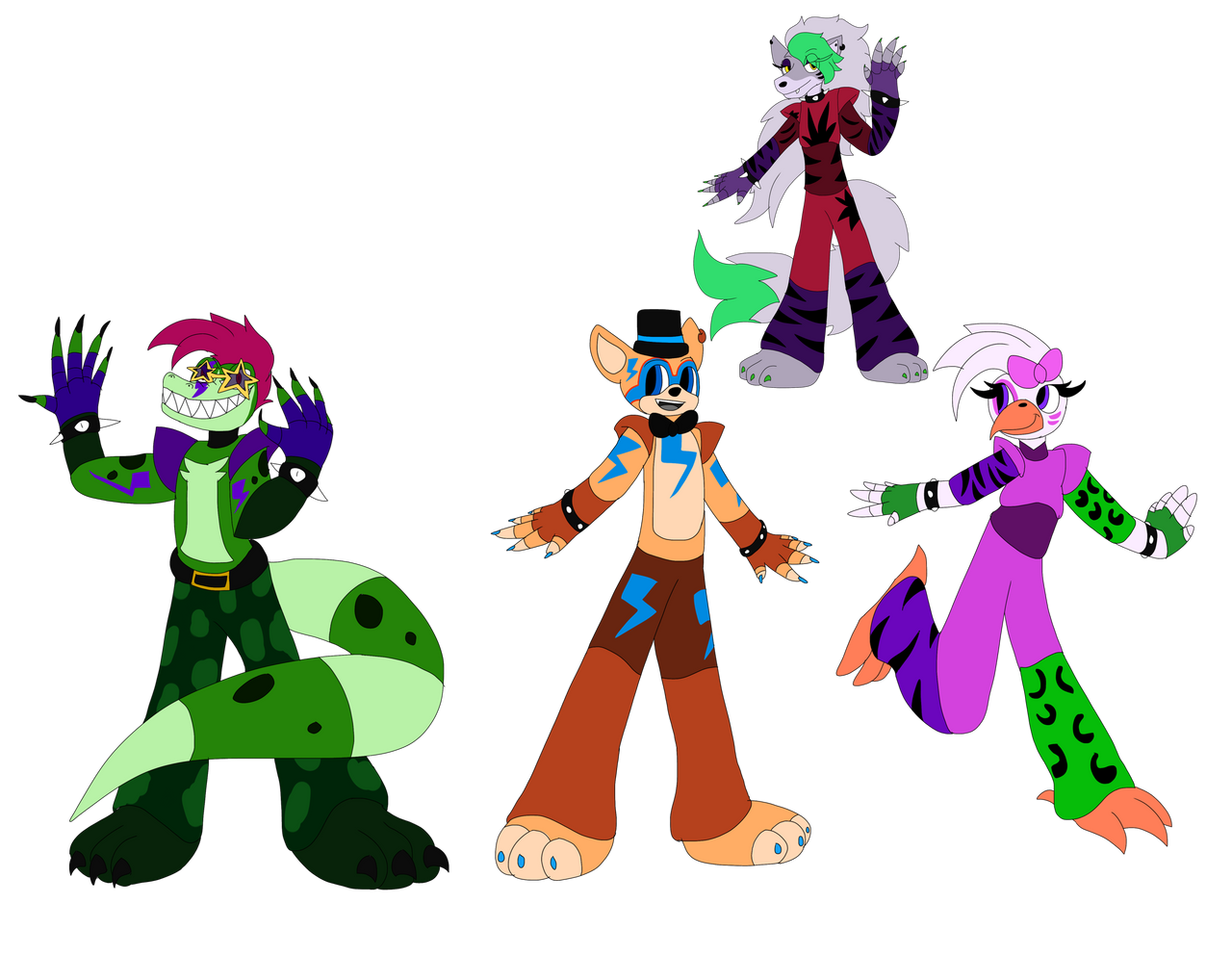Glam Rocks Outline Redesign Glamrocks by Lox209 on DeviantArt