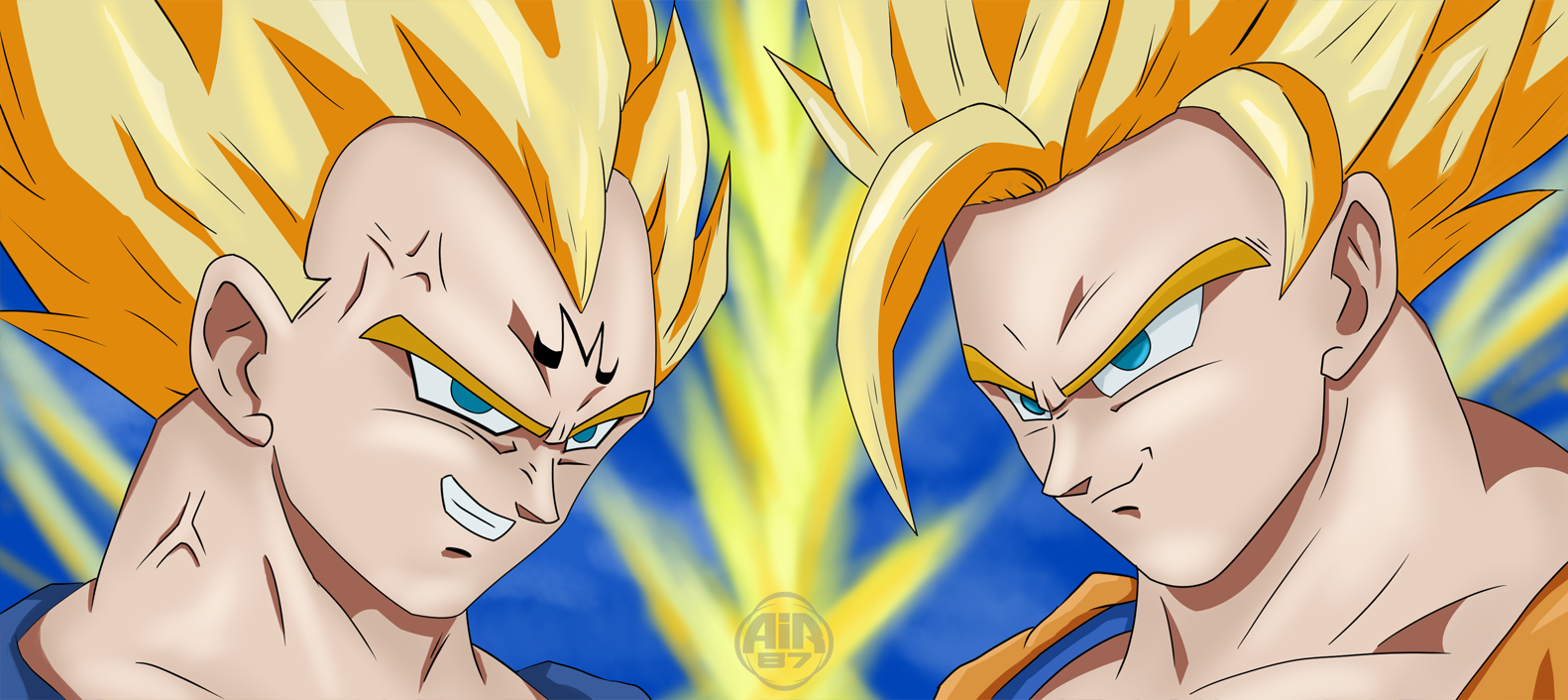 File:Dragon-Ball-Z-Goku-SSJ2-vs-Majin-Vegeta.jpg - PhiSigmaPiWiki