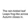 The rain tickled leaf