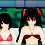 MMD SWIM WEAR ZATSUNE X AYANO X OSANA