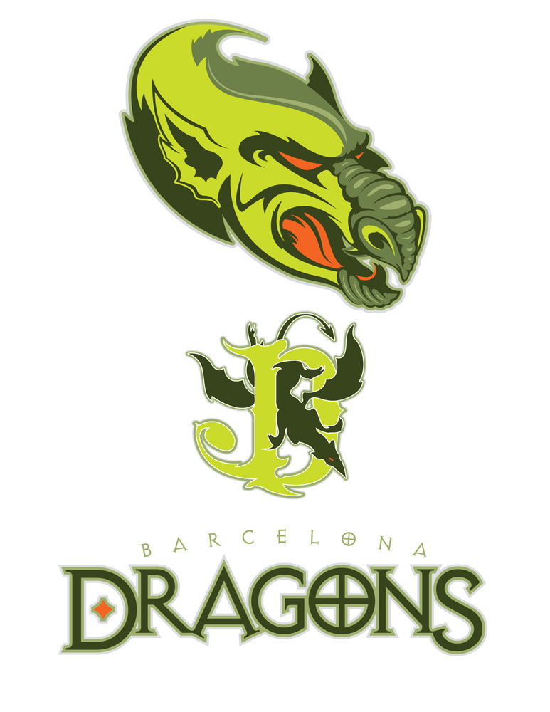BARCELONA DRAGONS REBRAND 1 by GreyAriaDesignStudio on DeviantArt