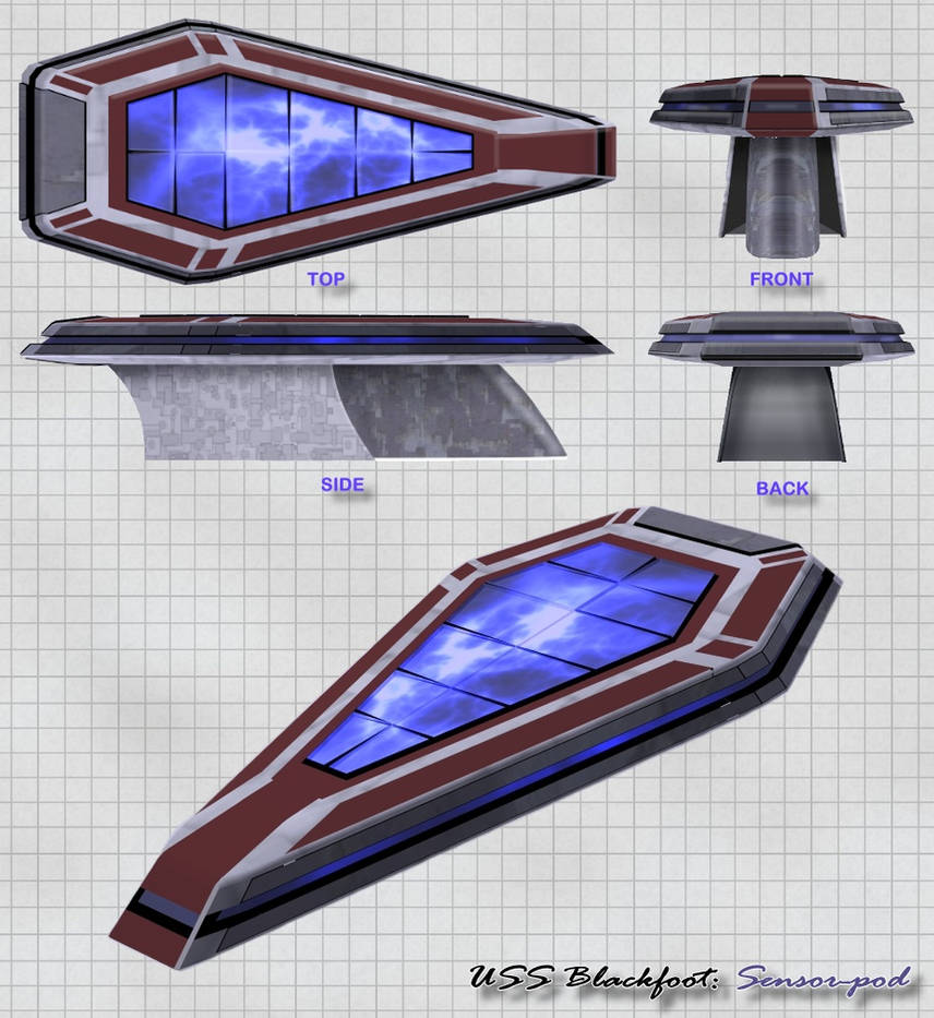Starfleet Sensor Pod USS Blackfoot Sensor pod schematic by DRSexton on DeviantArt