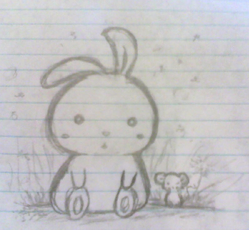 cute rabbit and lil mouse by Memichi on DeviantArt