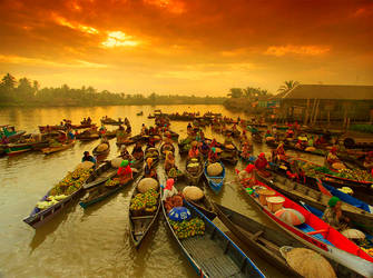 floating market at Banjarmasin