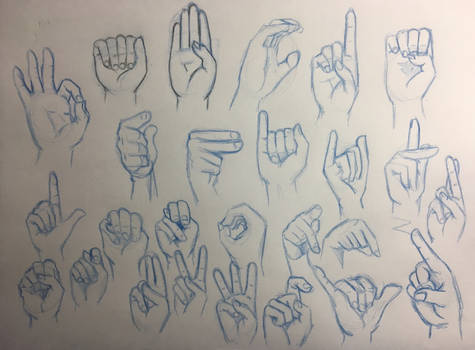 26 hands ASL Alphabet 