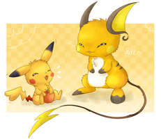 Pikachu and Raichu