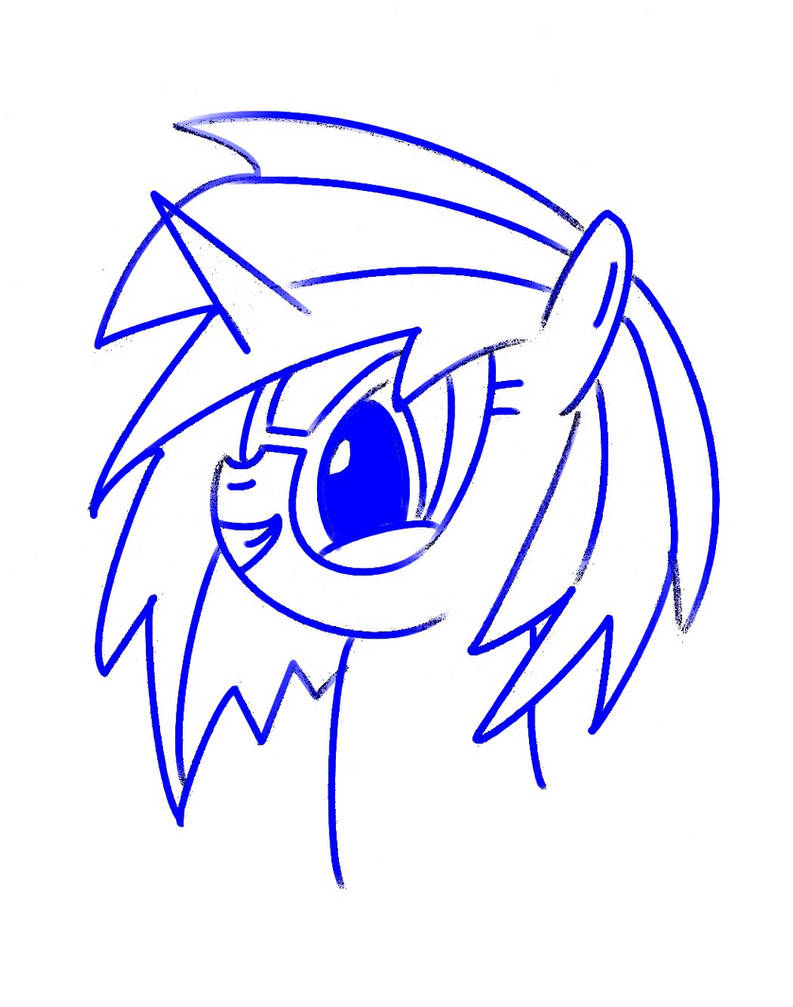 Vinyl Scratch Outline by Supahcapacop on DeviantArt