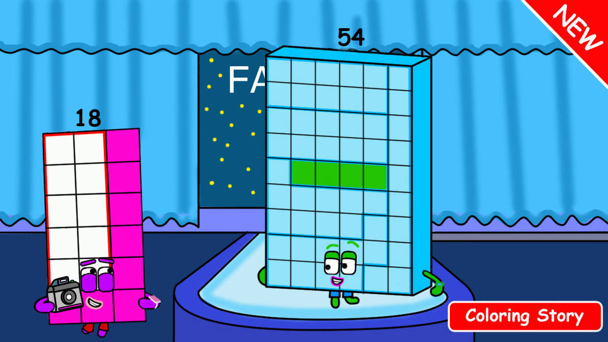 54 Array Block Numberblock 54 figured out - Numberblocks fanmade by studiocakningkak ...