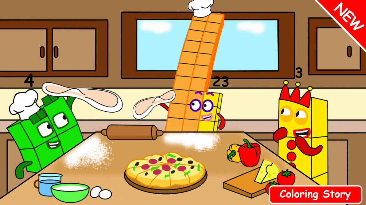 Numberblocks Eat Numberblocks 23 learn make Pizza by studiocakningkak on DeviantArt