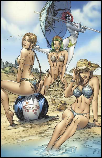 Topcow girls on the beach