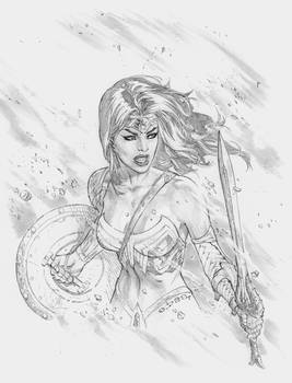 eBas Pencil Wonder Woman debris